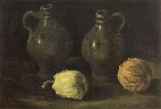Vincent Van Gogh Still life with Two Jars and Two Pumpkins (nn04) oil painting picture wholesale